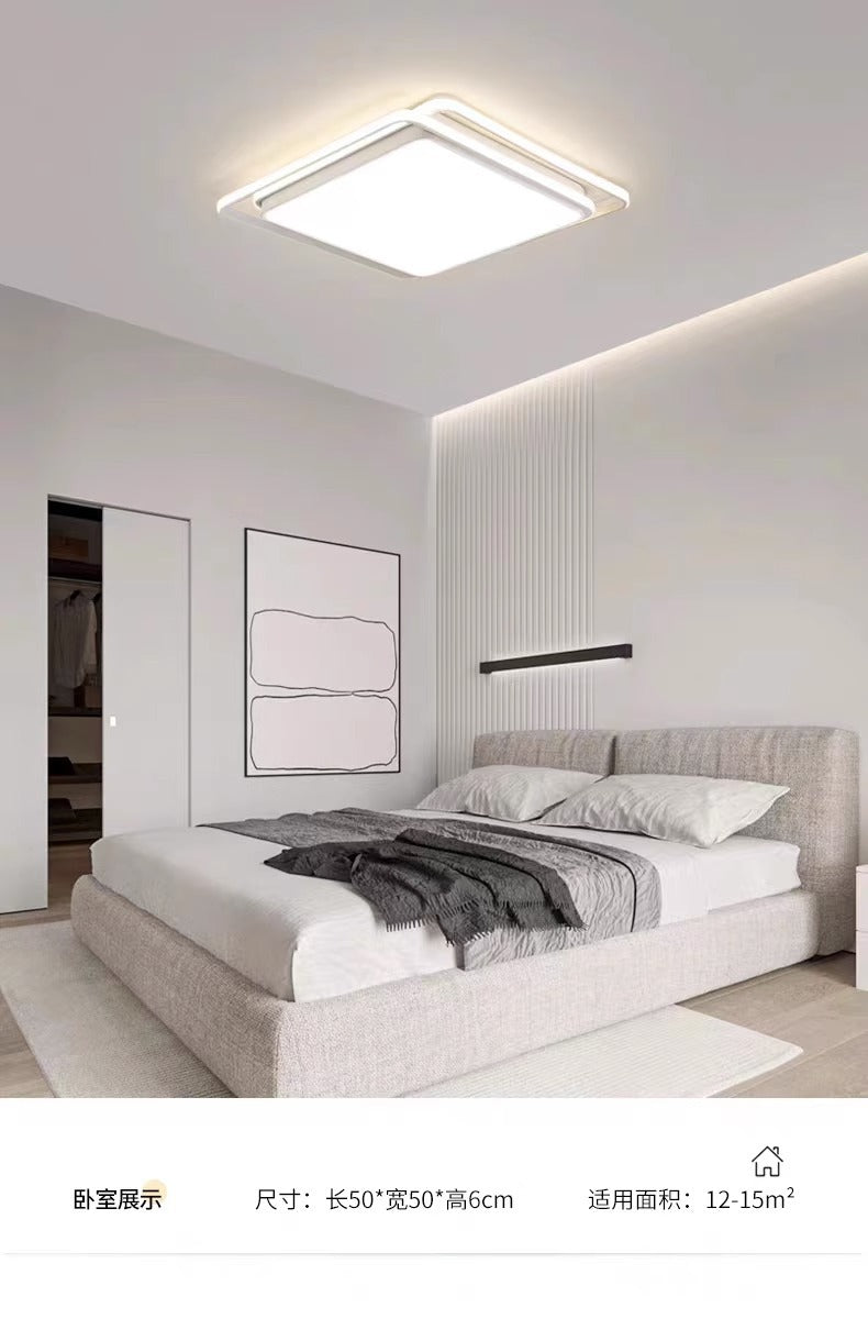 Ceiling Light Full Spectrum Living Room Light Modern Simple Large Light Hall Main Light White Ultra-thin Rectangular Zhongshan Lighting Fixture