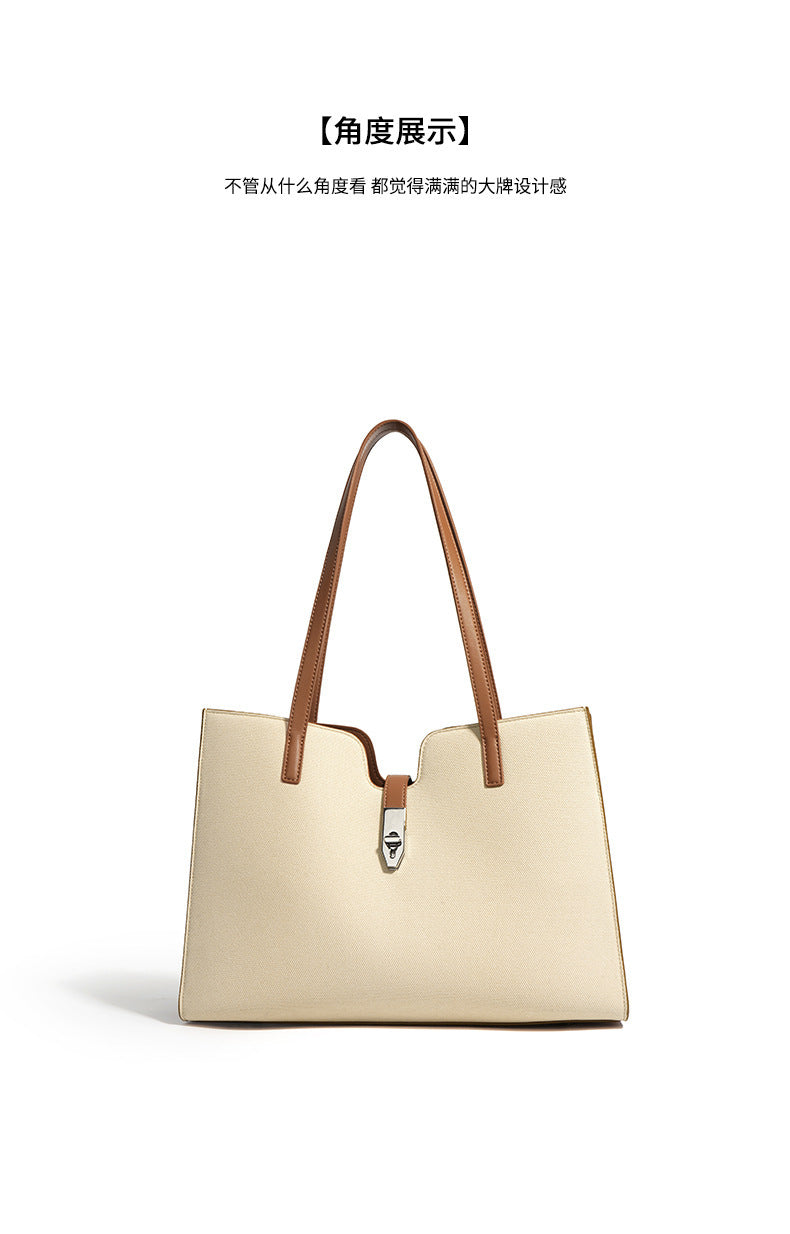 New Square Large Capacity Tote Bag Large Capacity Spring Summer Simple Fashion Women's Bag Commuting Versatile Shoulder Handbag