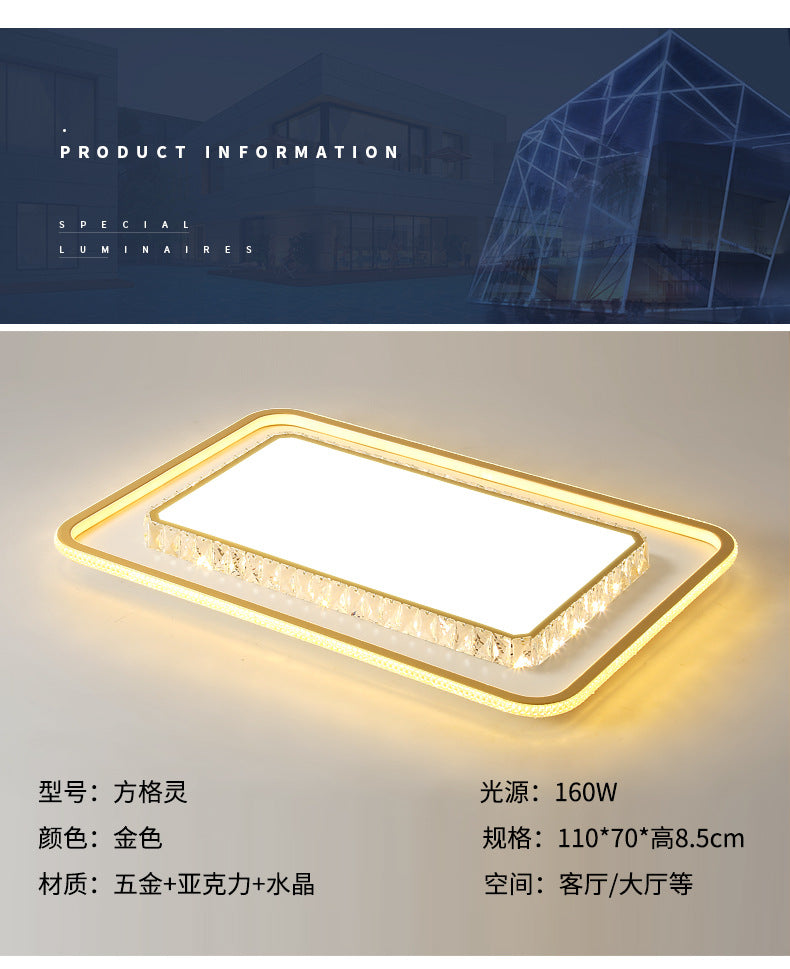 2025New Year's New Lamps Living Room Lamps Modern Simple Atmosphere Ceiling Lamps Light Luxury Crystal Lamps Restaurant Lamps Bedroom Lamps