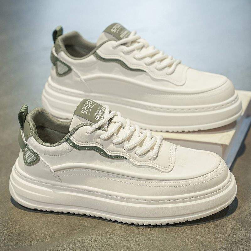 Men's Shoes2025Summer New Breathable Versatile Low-Top Casual Sneakers Men's Leather Waterproof Sports White Trendy Shoes