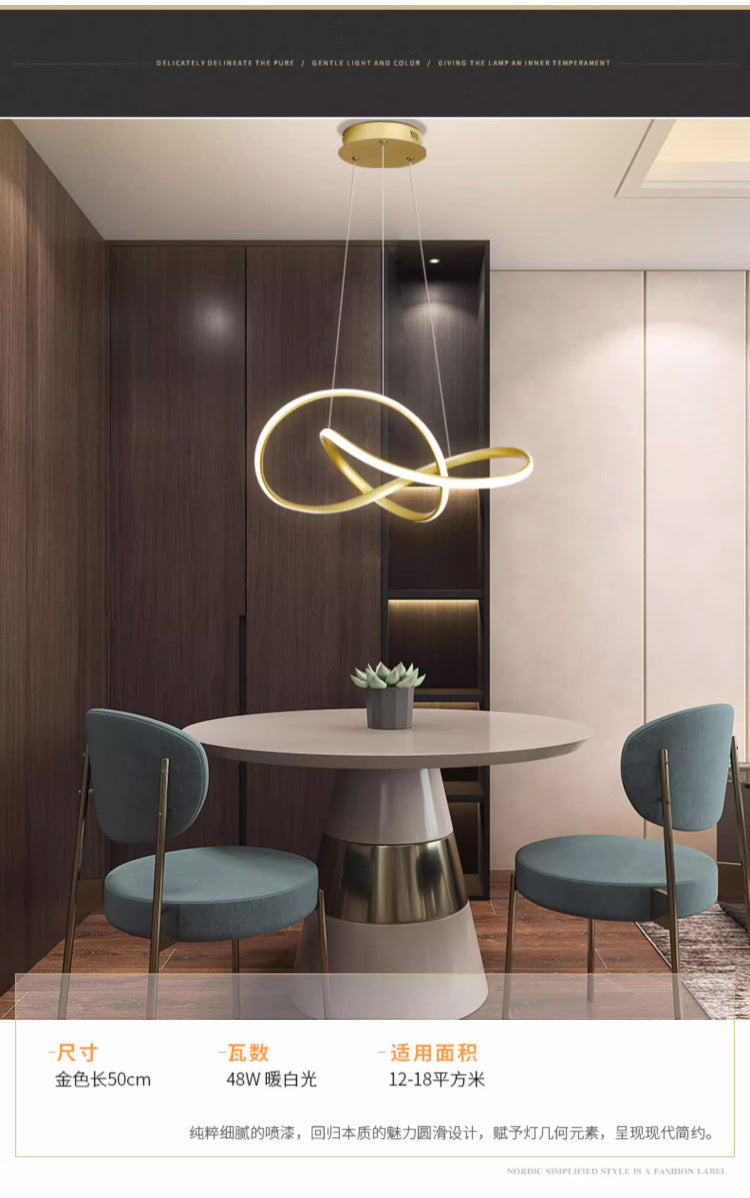 Bedroom Chandelier Internet Celebrity Bar Counter2025Modern Minimalist Dining Room Chandelier New Zhongshan Lighting for Dining Table