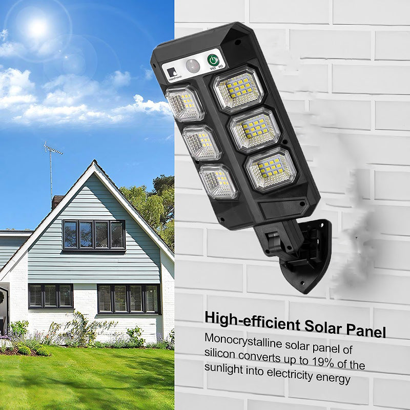 Solar Street Light Outdoor Integrated Light Human Body Sensing Garden Light Waterproof Wall Lighting with Remote Control