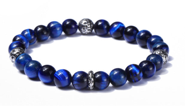 108Pink Quartz Bracelet Lotus Lucky Tree Pendant Labradorite Braided Bracelet Agate Tiger Eye Elastic Bracelet