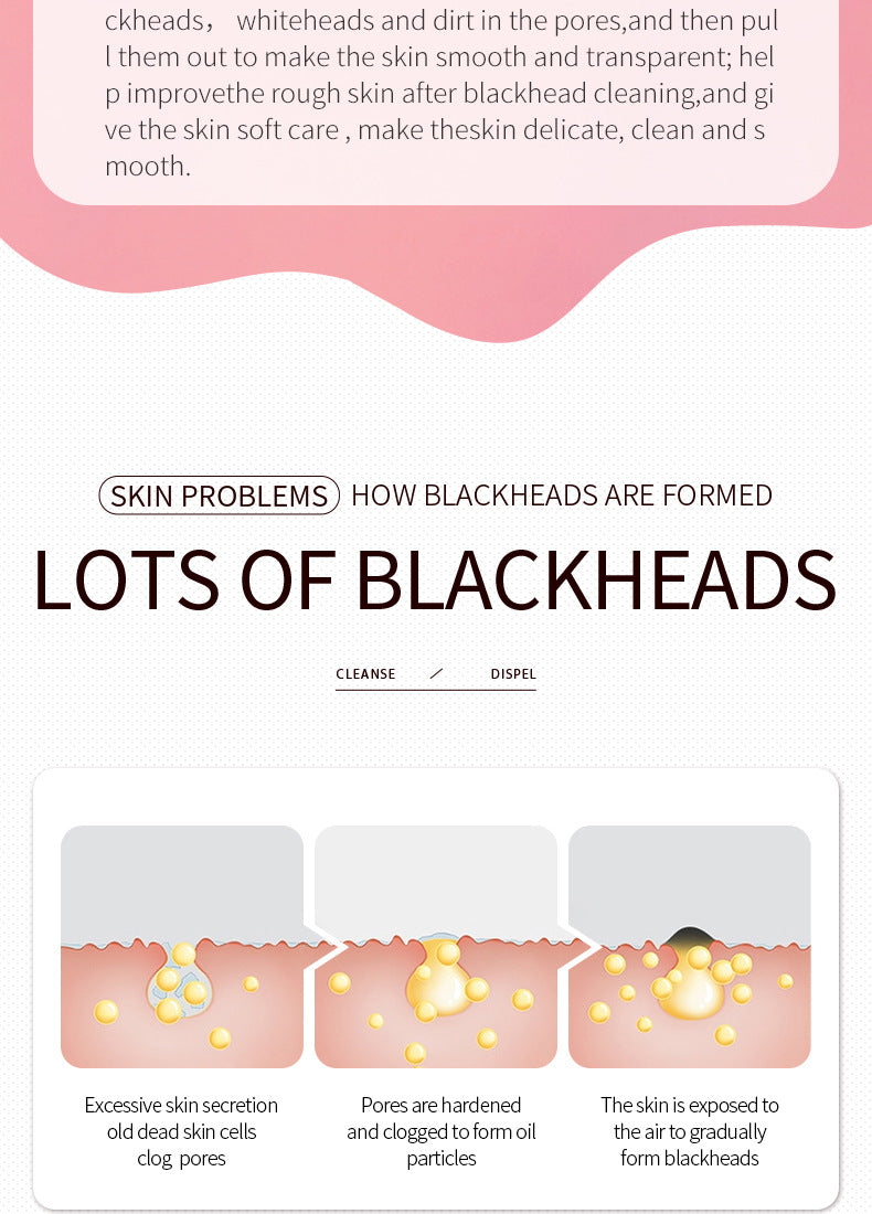 Three Steps to Remove Blackheads Nose Strips SADOER Skin Care Products T District Nursing Set Cross-Border Foreign Trade Wholesale