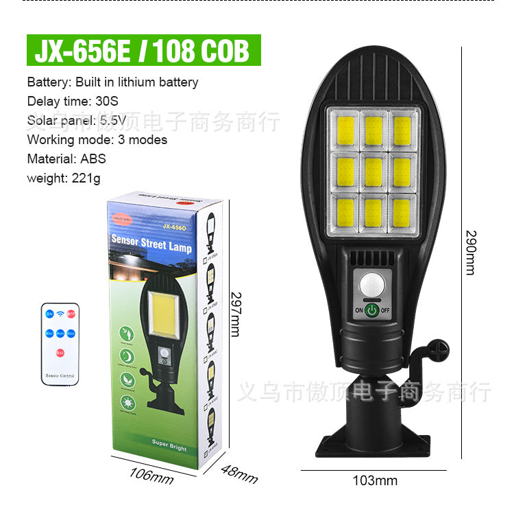 Outdoor Solar Light Human Body Sensing Wall Light Integrated Street Light with Remote Control Garden Light Waterproof Garden Light