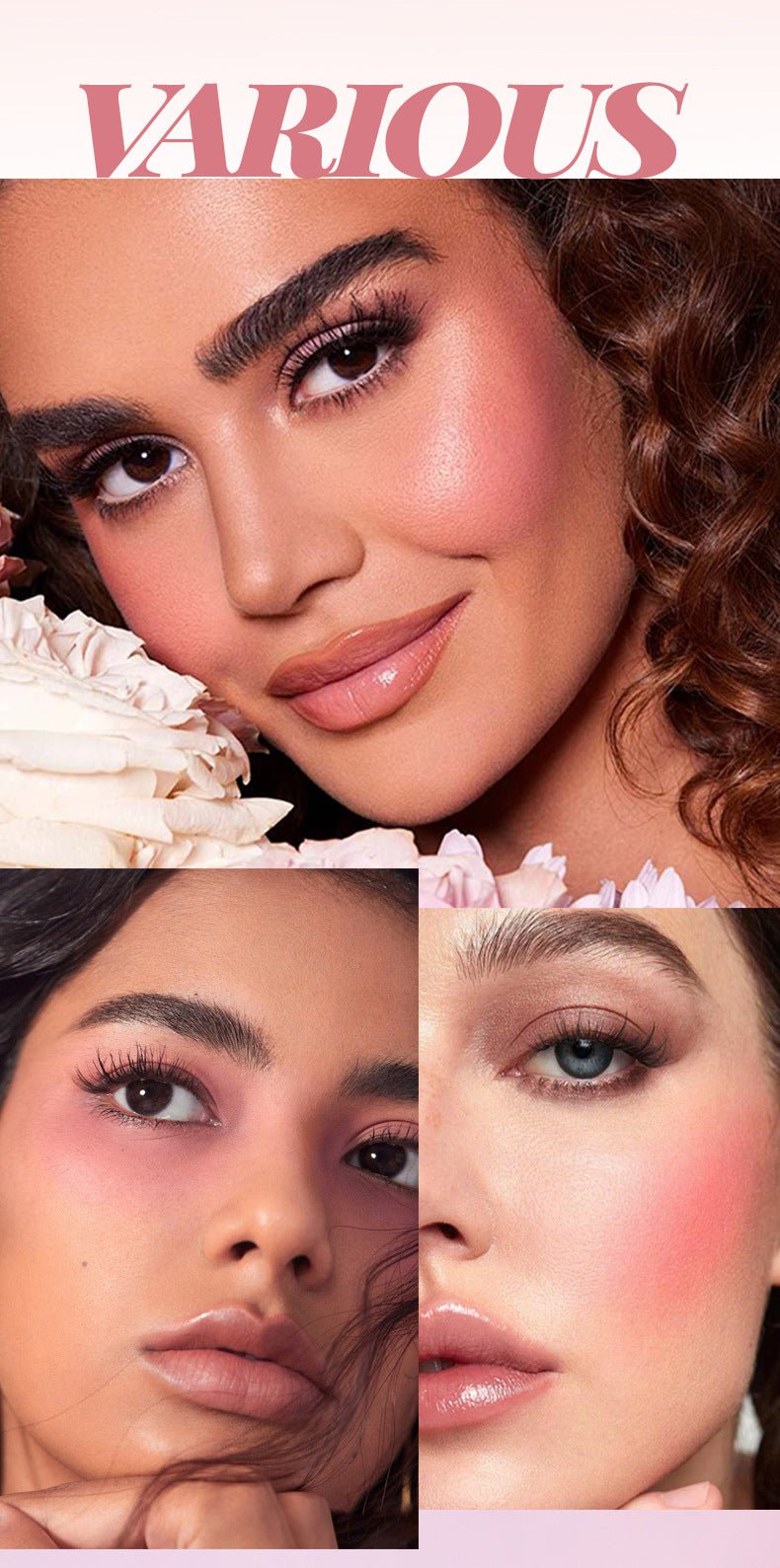 Matte Blush Cream15g Nude Six-Color Waterproof Gradient Blush Cream Version Daily Makeup