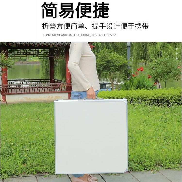 In Stock Dropshipping Outdoor Folding Table Aluminum Alloy Simple Square Table Camping Stall Folding Table Portable Stall Table