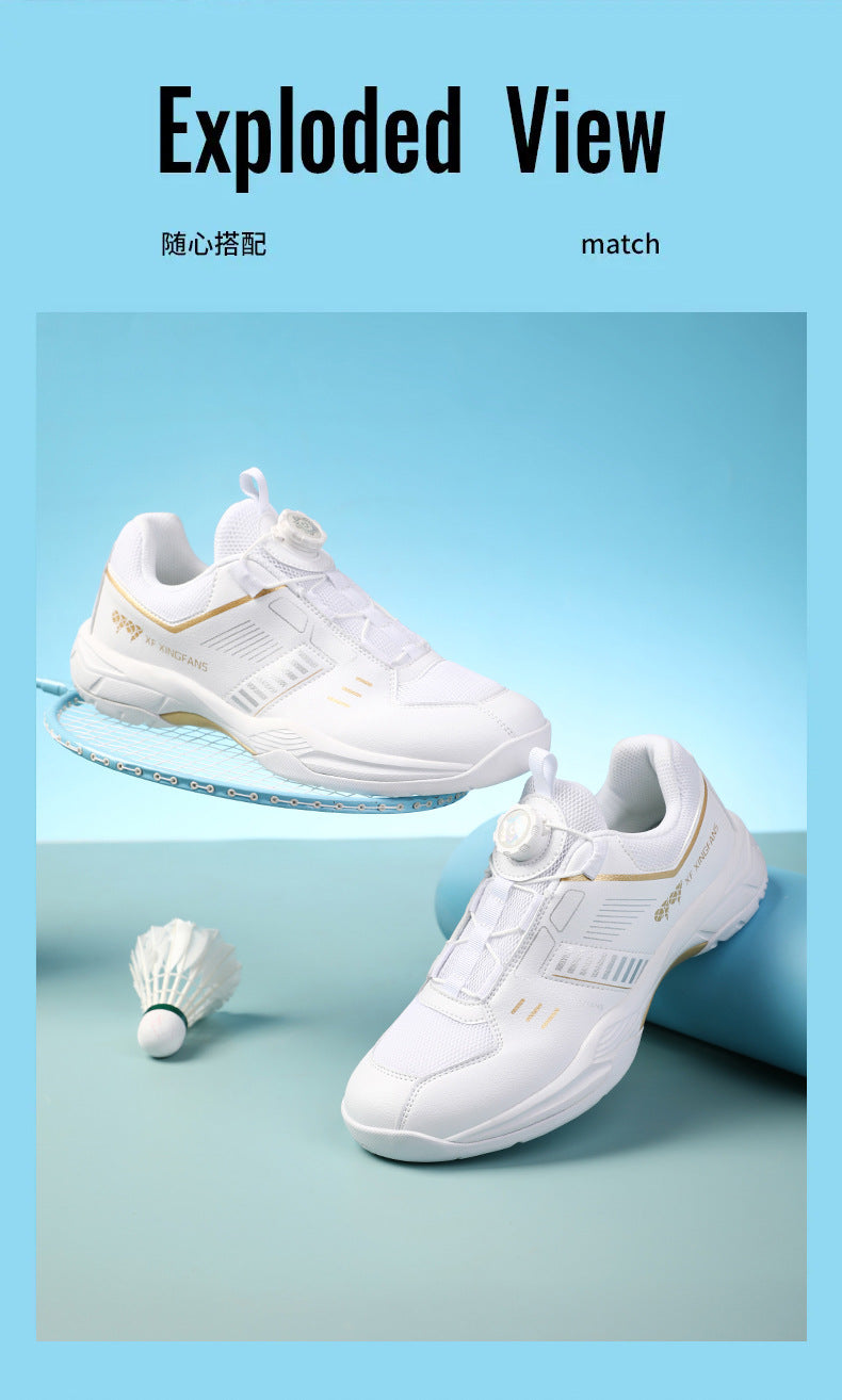 New Large Size Breathable Cushioning Anti-Slip Sneakers Table Tennis Shoes Low-Top Men's Professional Training Badminton Shoes