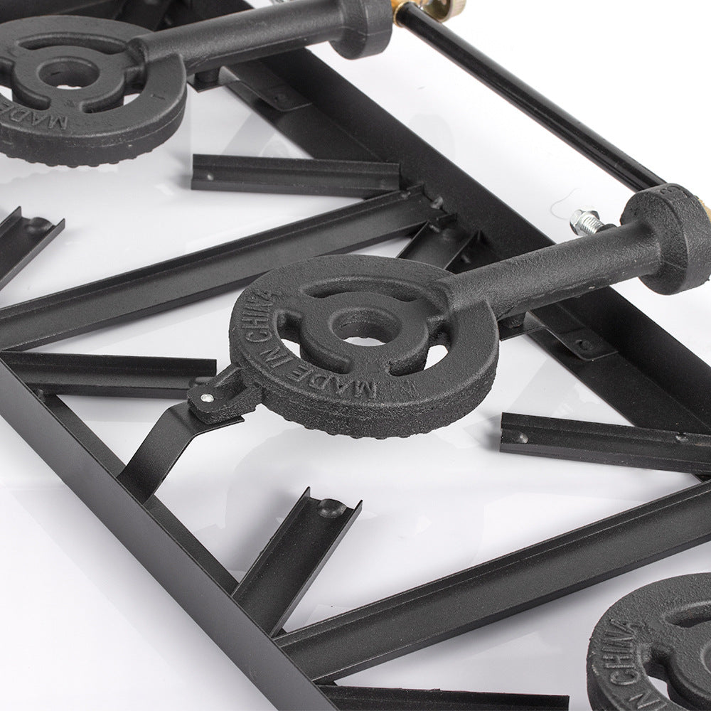 RAF Gas Stove Simple Household Liquefied Gas Tabletop Flameout Three Burners Easy-to-Clean Gas Stove R.8502