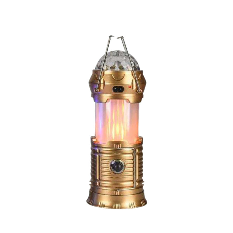 Multifunctional Solar Colorful Flame Lamp Camping Light Camping lamp Household power outage emergency lighting lamp night light