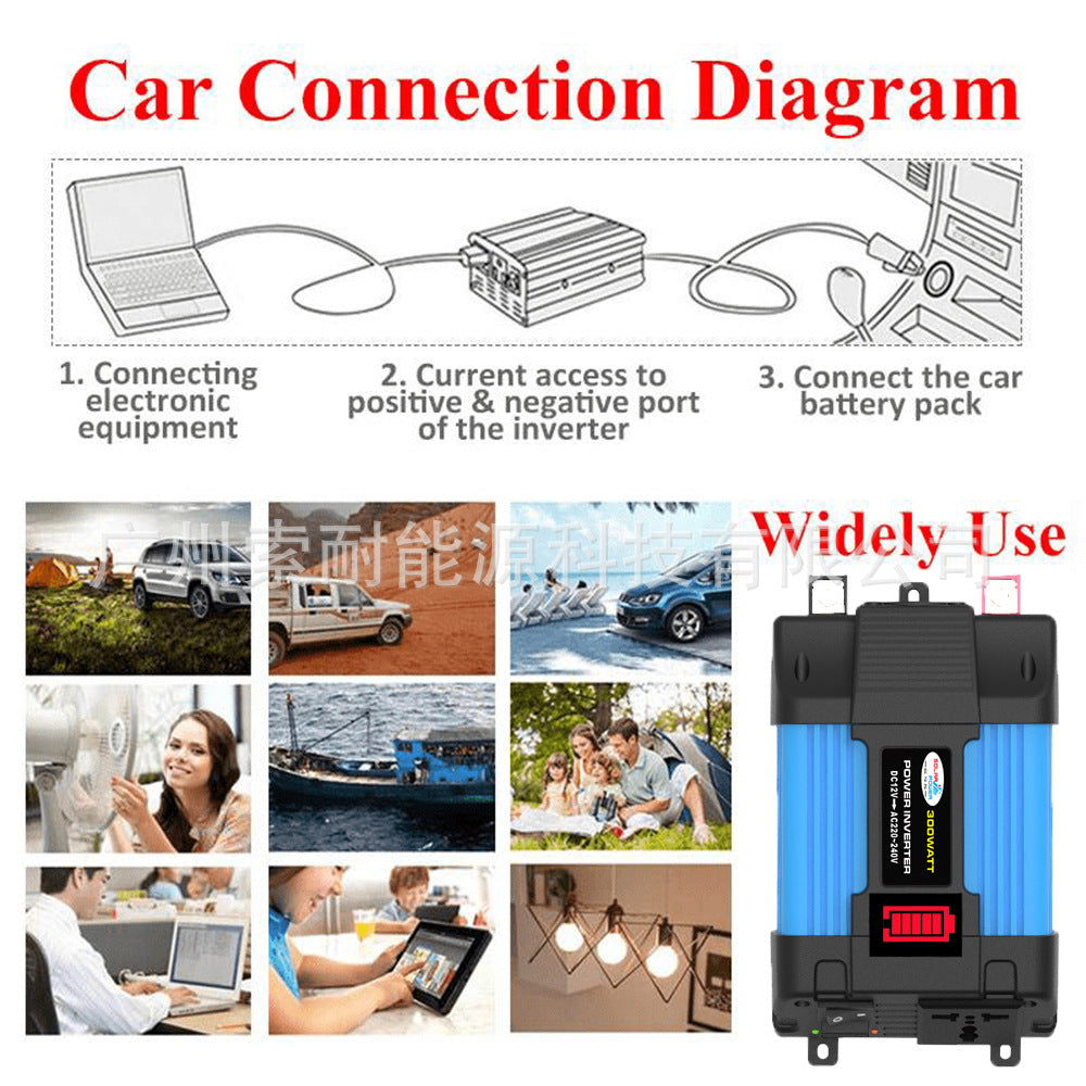 【New Product】Vehicle Inverter300W 500W 12V Turn110V 220V Car Inverter