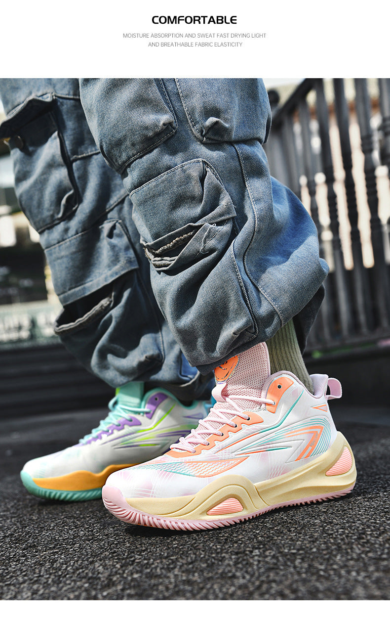 2025New Couple fashion Trendy Casual Basketball Shoes Youth Outdoor Training Sports Non-Slip Wear-Resistant Sneakers