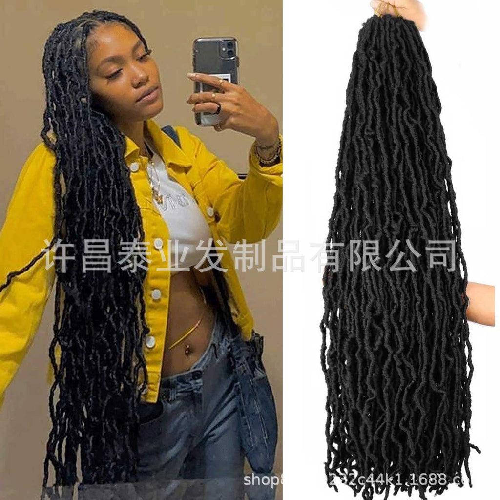 African Wig Synthetic Braids Earthworm Curly Braids African Dreadlocks NU Locs Crochet Dreadlocks Soft Locs
