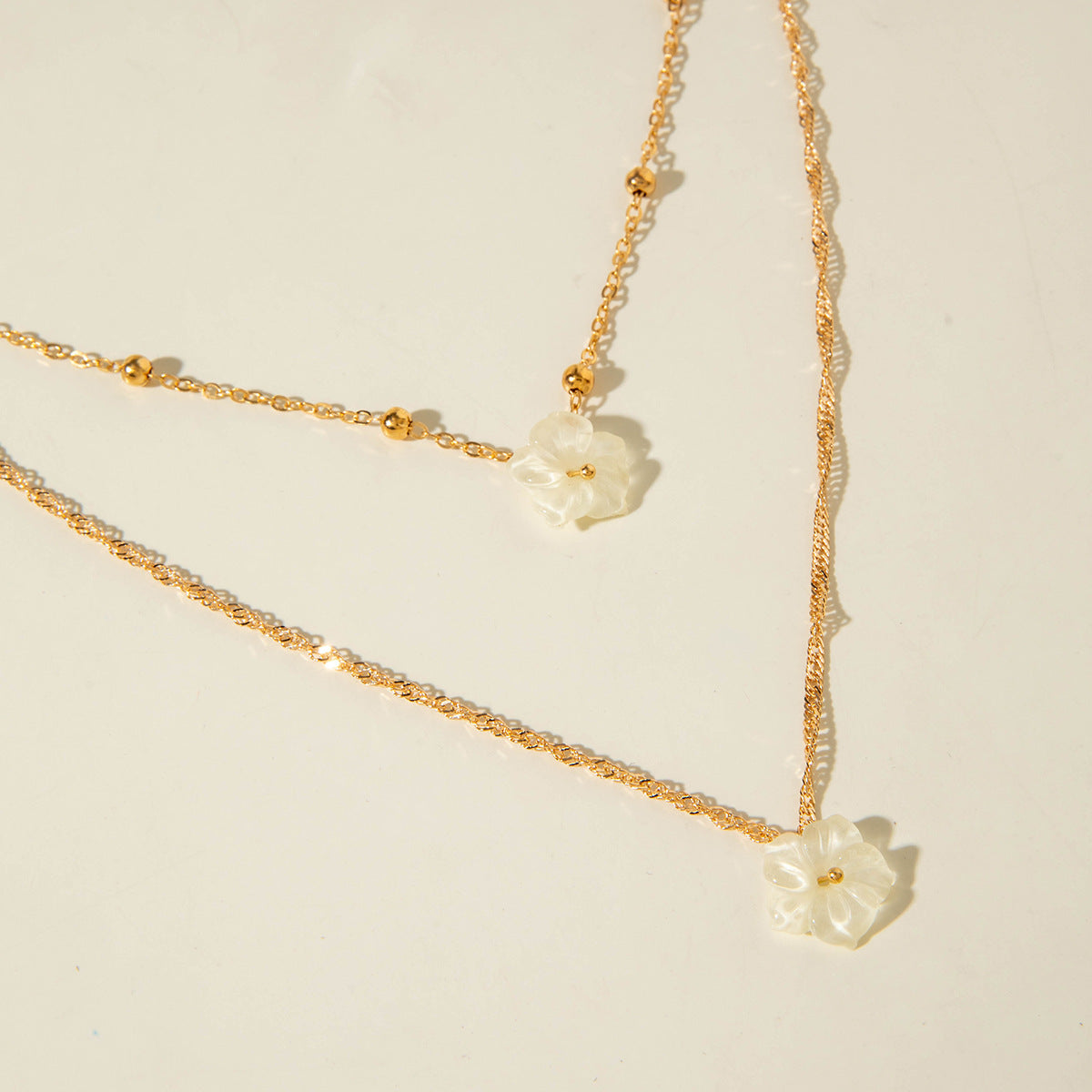 European and American Ornament Fashionable and Simple Diamond-Encrusted Chain Necklace for Women Creative Water Drop Multi-layer Pendant Collarbone Necklace