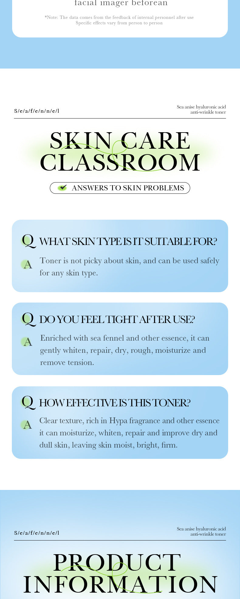 Sea Fennel Hyaluronic Acid Skin Care Set  BIOAOUA Moisturizing Five-Piece Set Cross-Border Wholesale