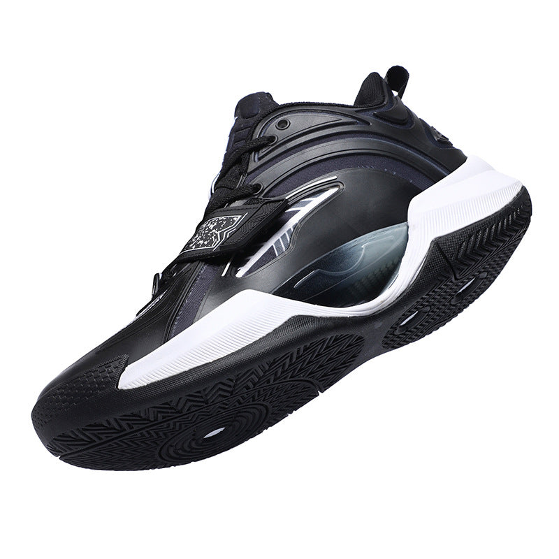 Plus Size Trendy Fashion Mesh Breathable Sports Shoes Youth Training Combat High Elastic Wear-Resistant Basketball Shoes