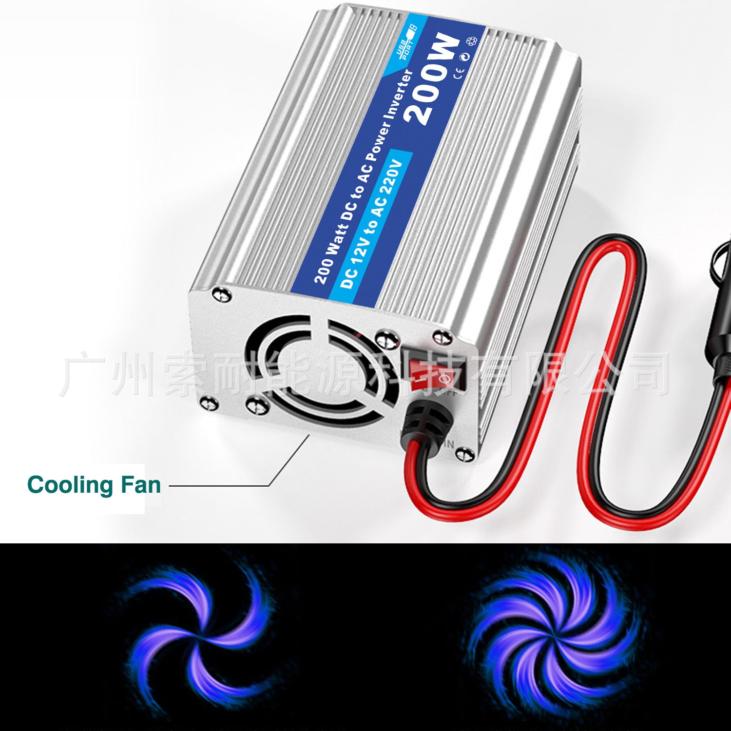 High Power Inverter200W 12V Turn220V Suitable for travel use AliExpress lazada Platform Export