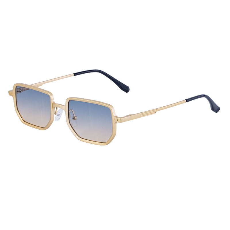 2025New Square Frame Sunglasses for Men with Metal Spring Temples, Sun Protection Glasses, Wholesale for Men shades