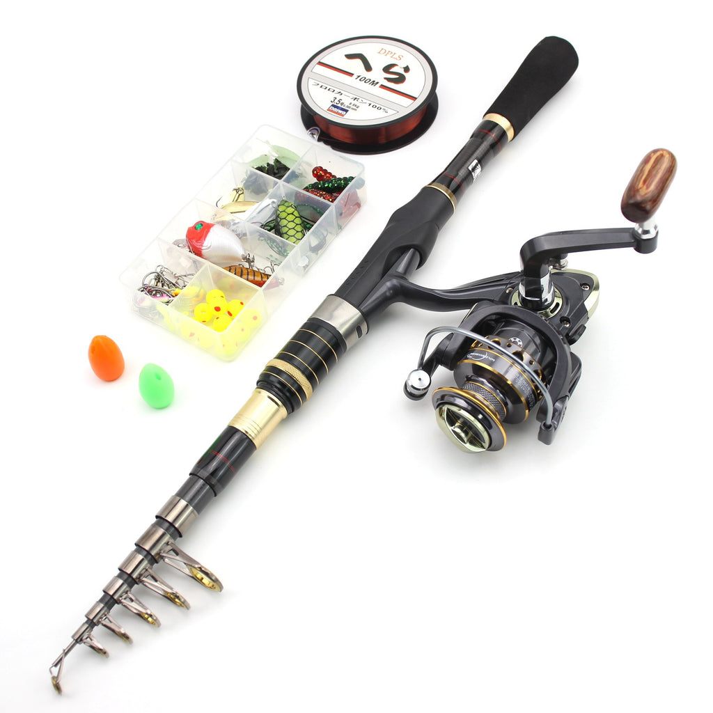 2.1Mi Xiao Hai Rod Set Ultra Short Telescopic Fishing Rod Spinning Reel Combo Amazon FBA Overseas Warehouse Fishing Gear