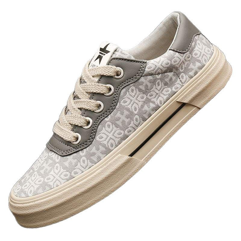 25138 Men's Flat Lace-Up Low-Top Canvas Shoes Retro Spring Trendy Sneakers Breathable Summer Casual Trendy Shoes