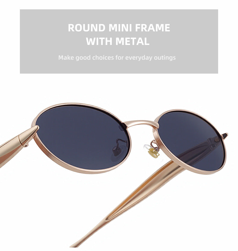 Oval Sunglasses for Women2025New European and American Style Personality Sunglasses with High-end Feel, Sun Protection, Trendy Fashion Glasses