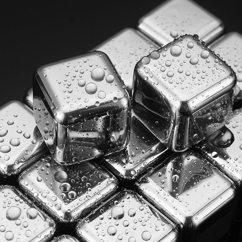 304Stainless Steel Ice Cubes Home Bar Quick-Freezing Ice Wine Stone Set Whiskey Beer Chilled Metal Ice Cubes