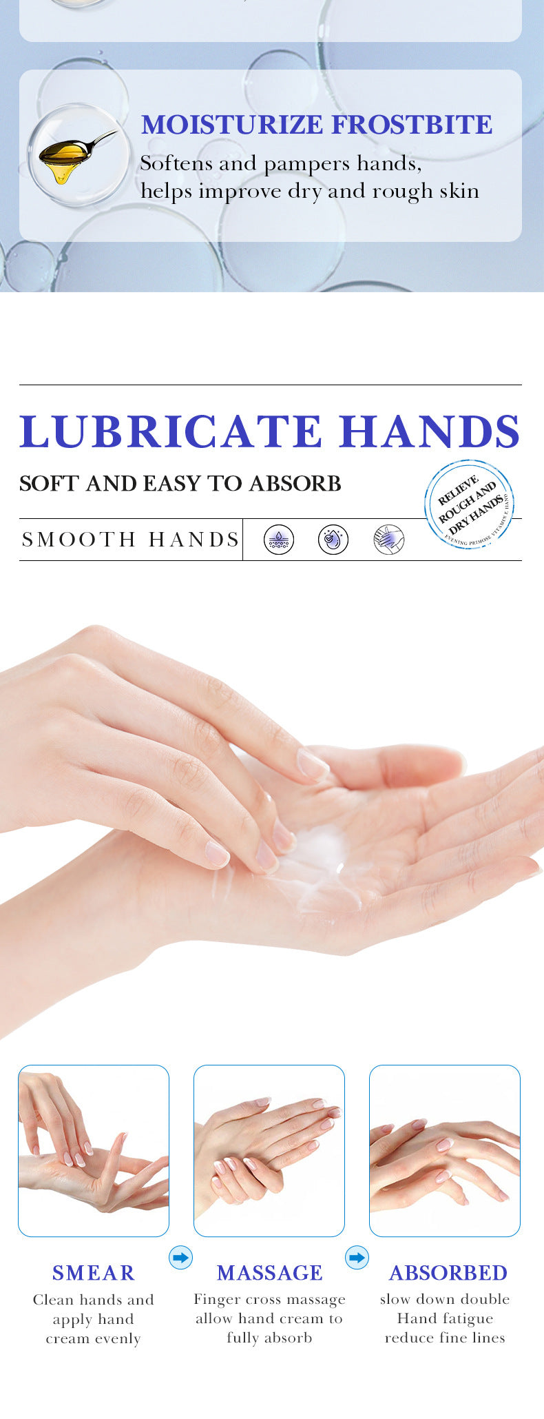 All English Vitamins E Hand cream SADOER Evening Primrose Hydrating Moisturizing Anti-Chapped  Wholesale