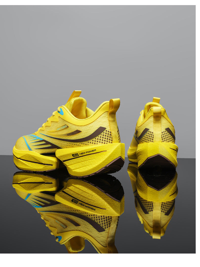 ROANK Men's Running Shoes Ultra-Light Sports Shoes for Teenagers Non-Slip Thick Sole Height Increasing Running Shoes for Middle School Students