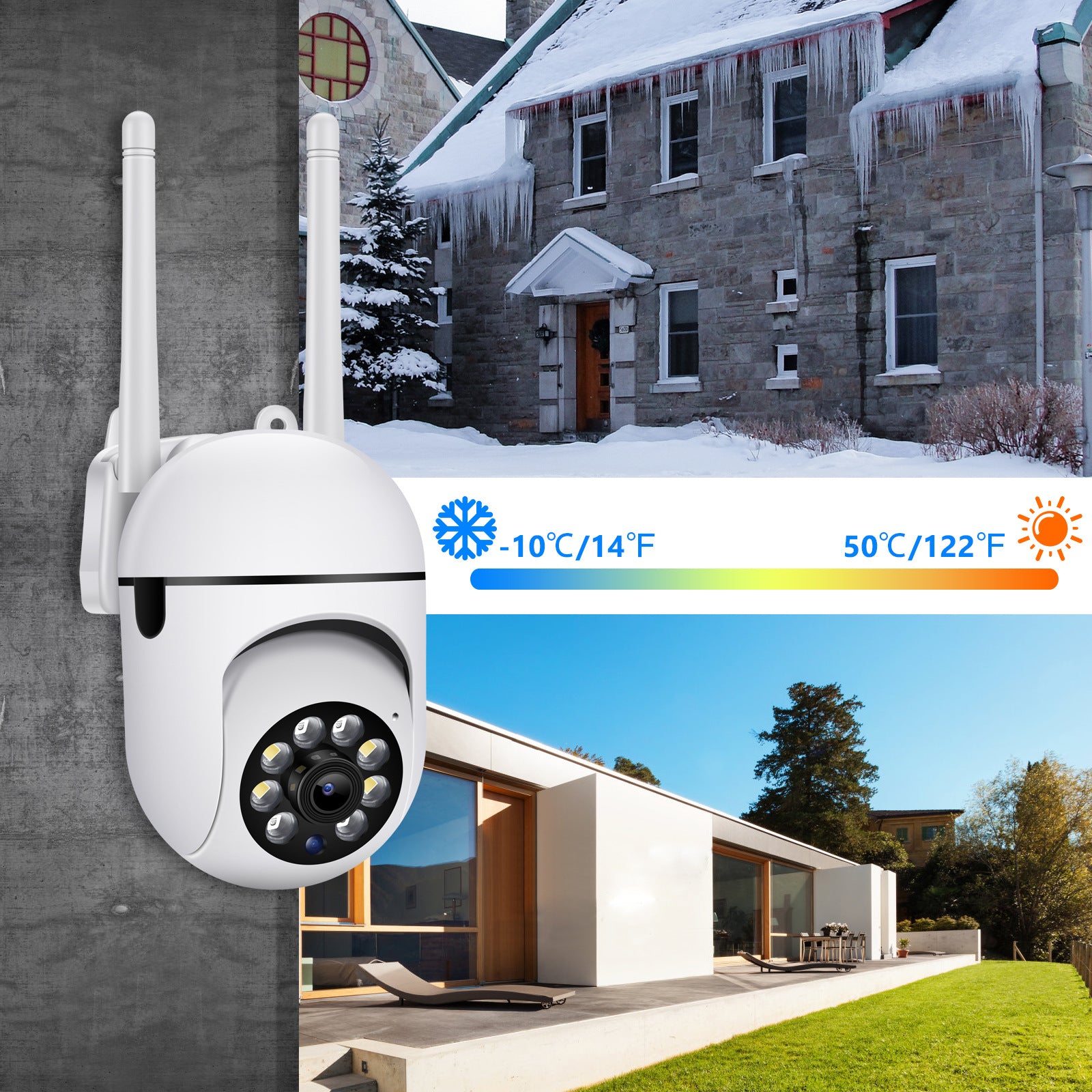 Minions Surveillance Dome Camera Factory direct sales dual antenna mount wireless camera for indoor home use WiFi Ball Machine
