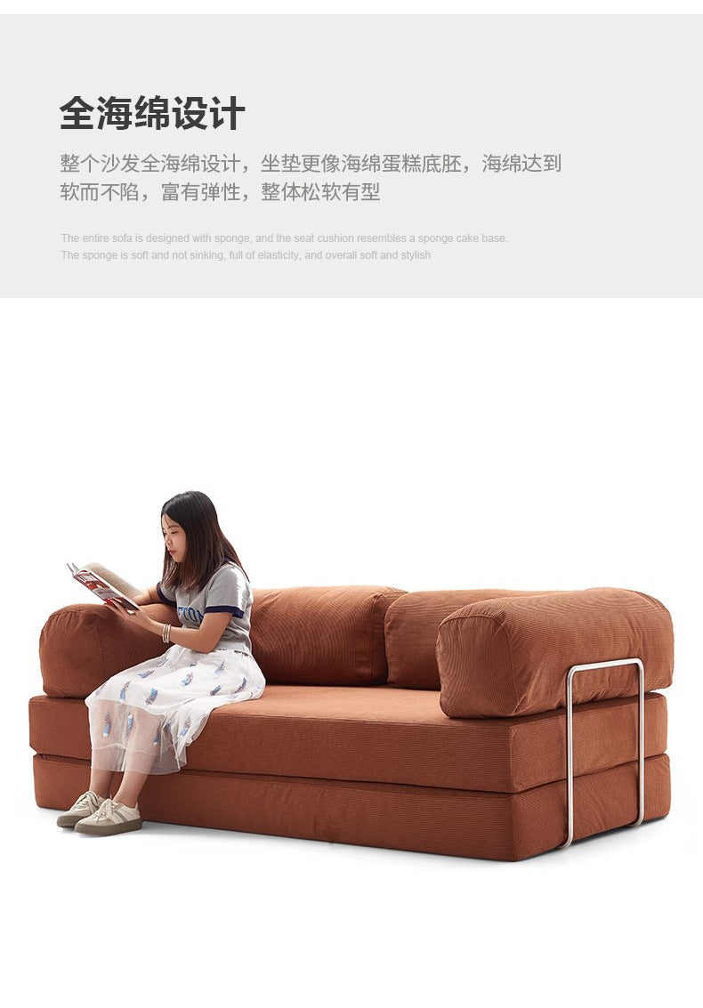 Compression Sofa Fully Detachable Washable Fabric Corduroy Modern Straight Row Sofa Lazy Compression Sofa Shipping and tax not included