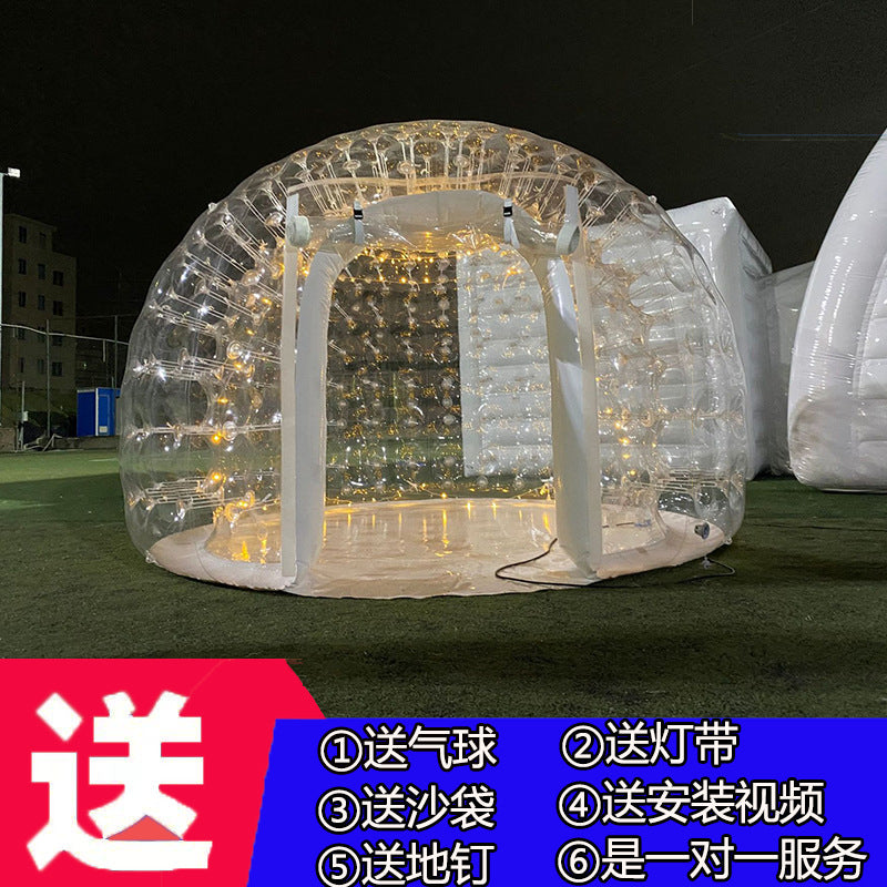 Internet Celebrity Douyin Inflatable Double-layer Bubble House Unique Boutique Hotel Camping Windproof Rainproof Outdoor Transparent Tent