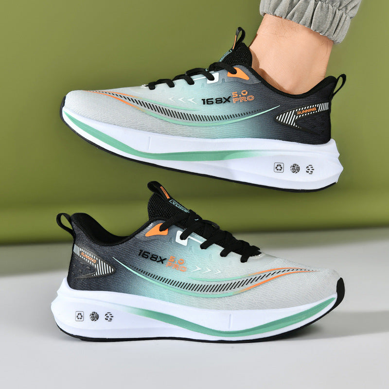 Carbon Plate Running Shoes Four Seasons Youth New Lightweight Breathable Shock Absorption Racing Running Shoes Casual Non-Slip Sports Shoes