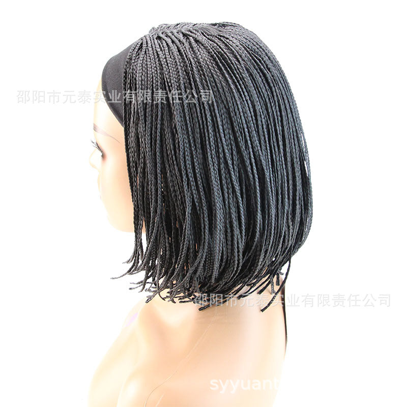 Processed Fashion Braided Wig European and American Style Women's Small Curly Synthetic Hair Cap African Dreadlocks COS Short Hair Wholesale