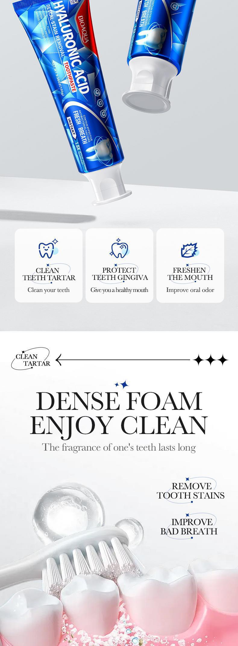 Foreign Trade  BIOAOUA Baking Soda Gum Care Toothpaste Clean the Mouth and Freshen Breath Genuine Toothpaste Wholesale