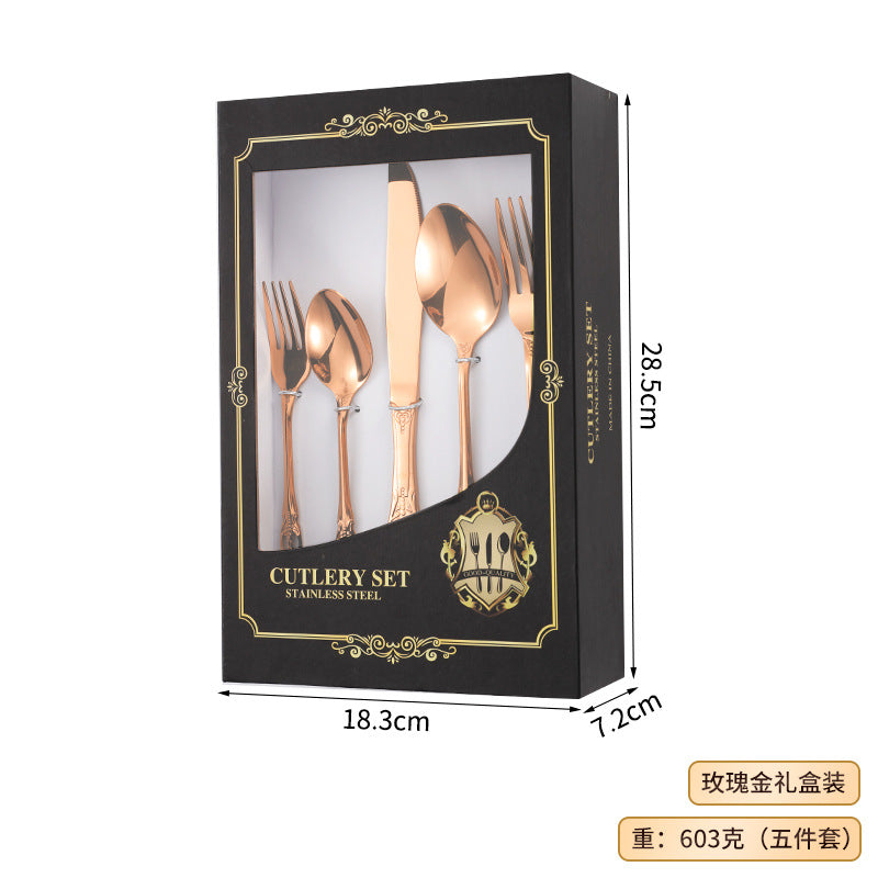 New Hot Selling Stainless Steel Royal Court Tableware Knife, Fork, Spoon40Set20Set of Steak Knives and Forks