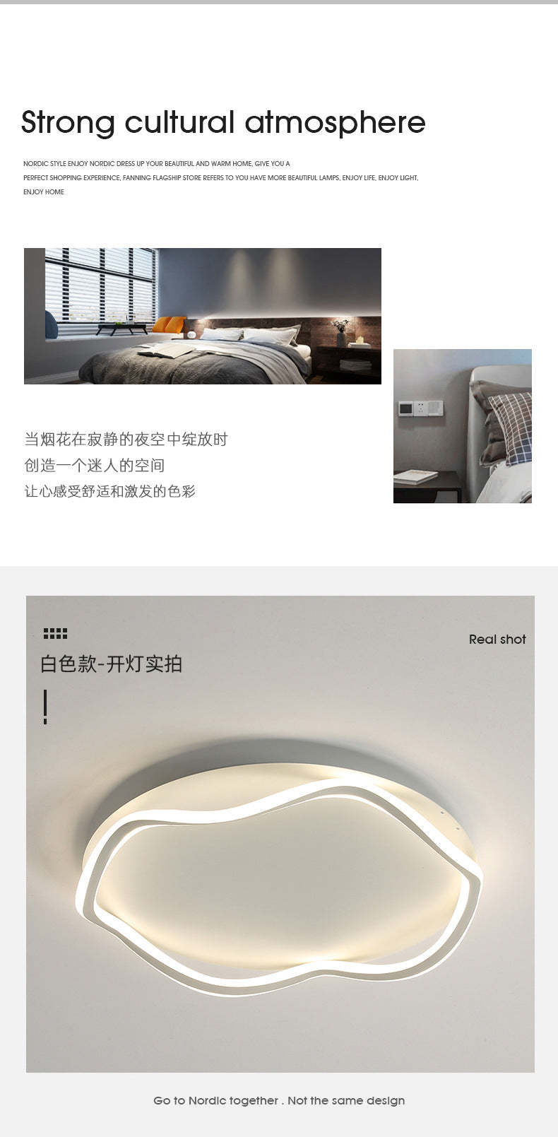 Lamps led Ceiling Lamp Creative Warm Romantic scandinavian Room Lamp Minimalist Modern Creative Master Bedroom Lighting