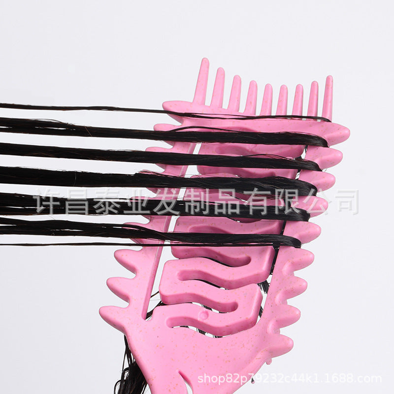 Cross-Border Z Hollow Design Comb Bounce Curl Comb Curly Hair Big Wave Curl Definition Styling Comb Massage Comb Pointed Tail Comb