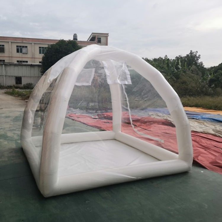 Outdoor Double-Layer Transparent Bubble Tent Rooftop Dining Inflatable Starry Sky Homestay Hotel Villa Restaurant Mongolian Yurt