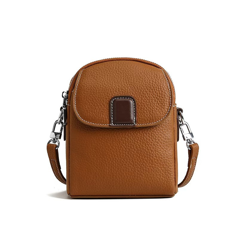 Genuine Leather Phone Bag for Women, Crossbody New Lightweight Bag, Summer Fashion Soft Leather High-End Mini Small Bag