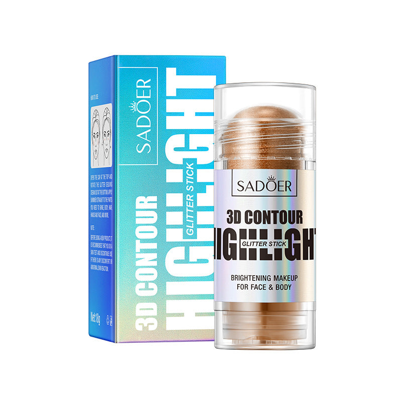 Bright Colors3D Highlighter SADOER Contouring and Shaping Makeup Highlight Stick Cross-Border Wholesale
