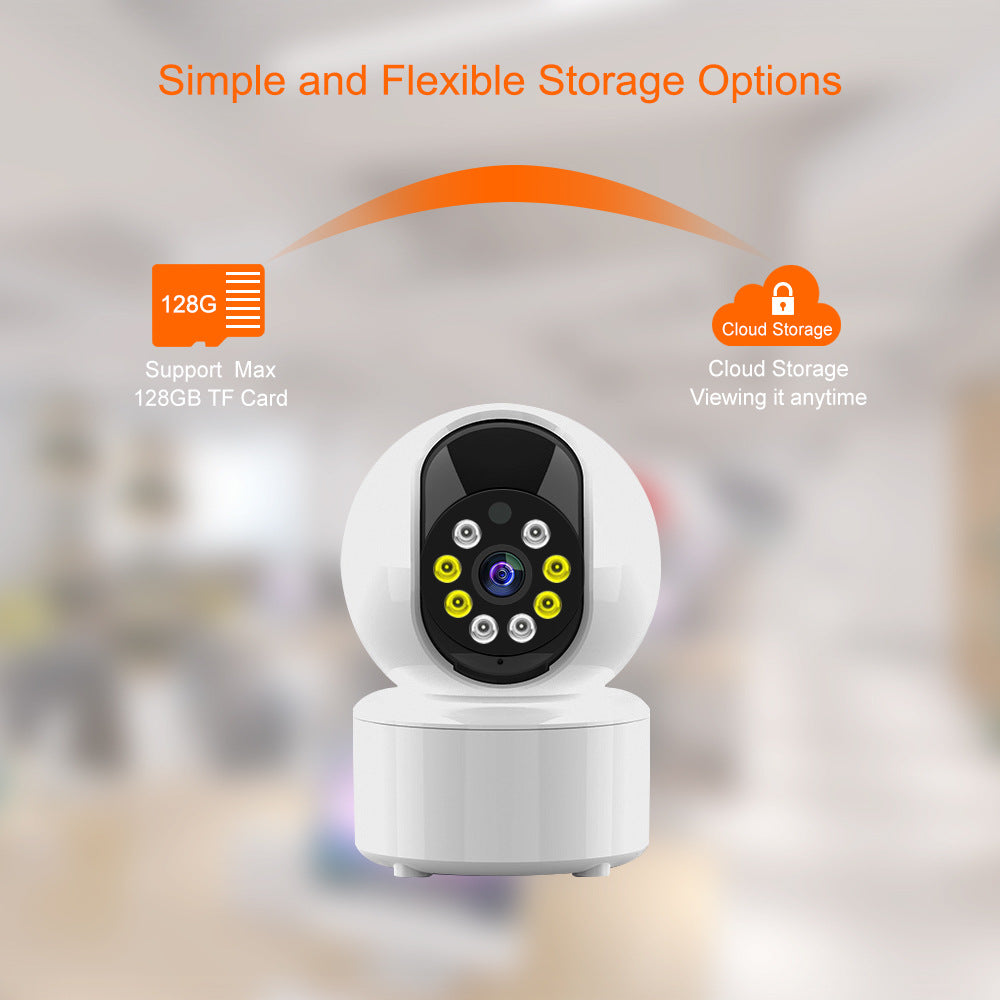 Factory Wholesale V380Wireless Camera Head Shaking Machine WiFi Intelligent Dual Light Night Vision Full Color Monitor
