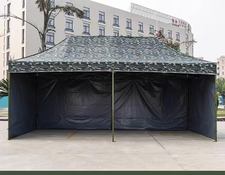 Outdoor Four-Legged Camouflage Tent Four-Corner Rain Shelter Umbrella Foldable Canopy Rain Cover Stall Canopy Rainproof Sunshade