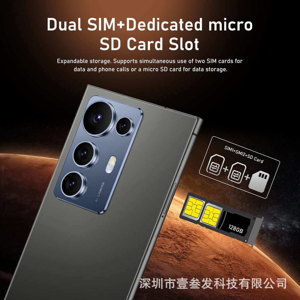 C-S25 Ultra Smartphone2+16 High-end7.3Inch Large Screen Factory4gG Mobile Phone