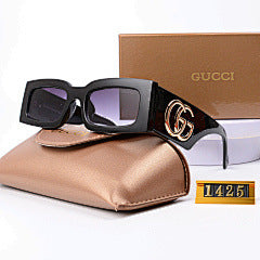 European and American New G Little Bee Sunglasses Square Frame Personality Women's Sunglasses Internet Celebrity Street Style Women UV400