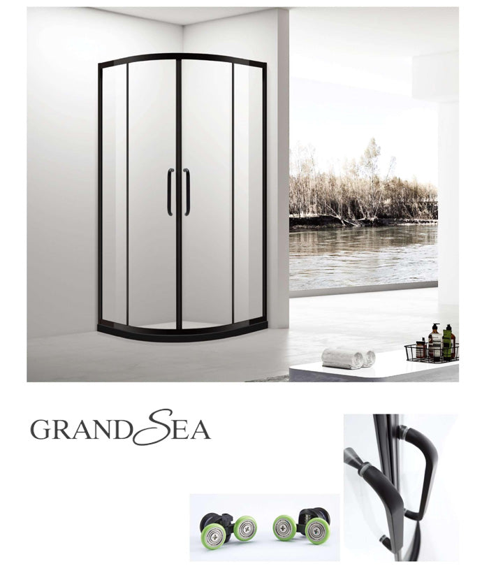 Luxury Design Interior Hotel square Shower Glass Aluminum Door