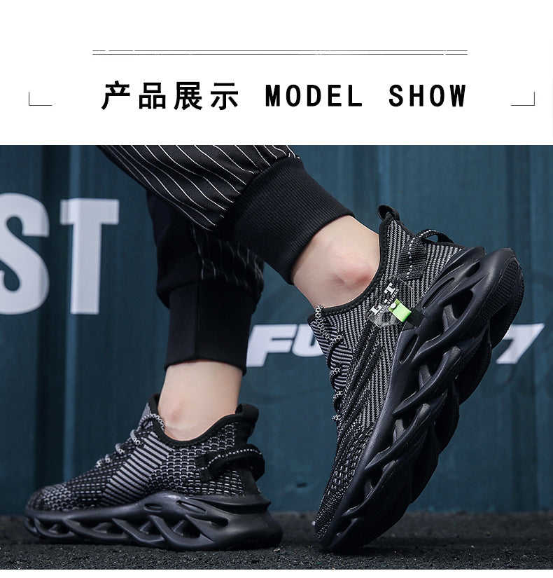 2025Foreign Trade Large Size Mesh Breathable Running Shoes Summer Trendy Versatile Sports Shock Absorption Wear-resistant Casual Shoes