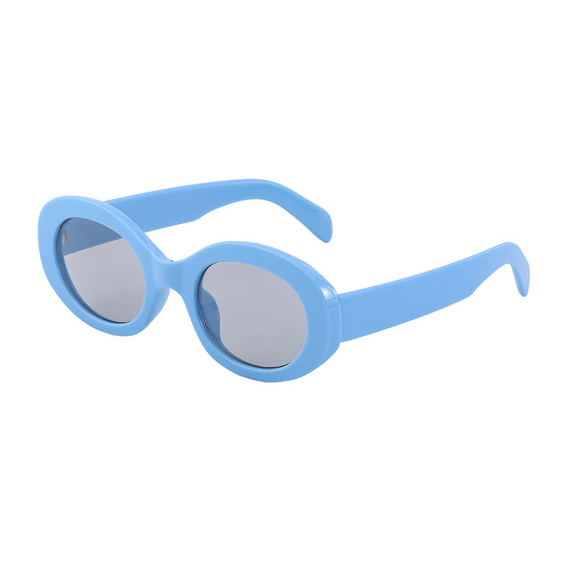 Fashion Round Frame Sunglasses for Women Trendy European and American Style ins Small frame sunglasses for women outdoor sun protection glasses shades