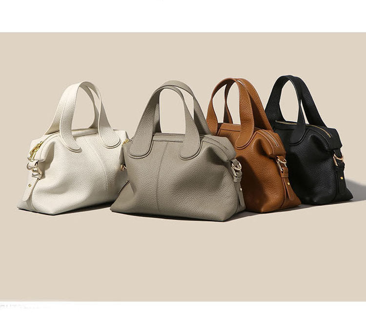 New Genuine Leather Women's Bag Large Capacity Top Layer Cowhide Handbag Crossbody Bag High-end Dumpling Bag Shiling Bag