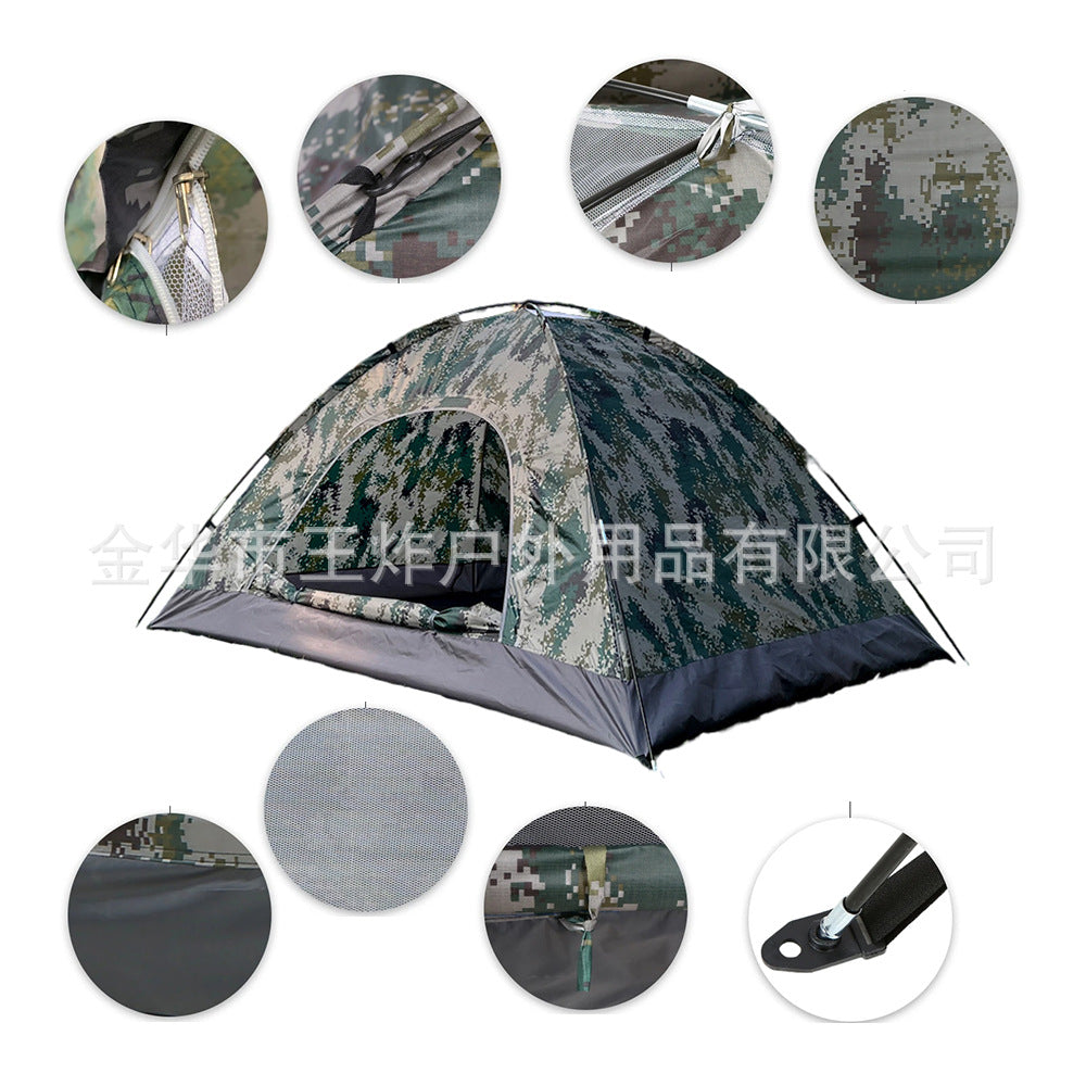 Camouflage Tent Outdoor Camping Training Camping Setup Tent2People Tent Leisure Equipment Export