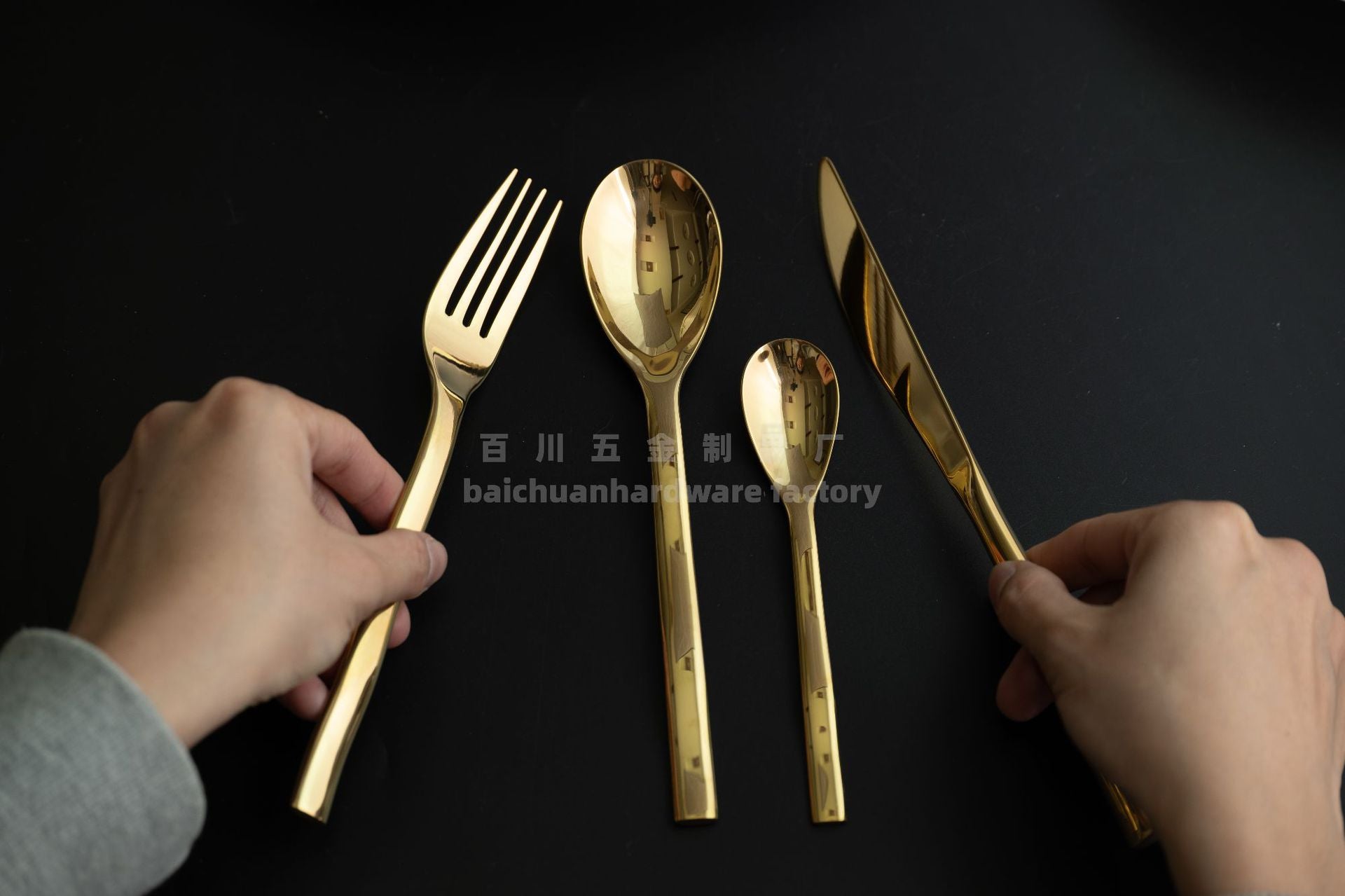 Nordic Style ins304Stainless Steel Steak Knife Fork Spoon Wave Pattern Creative Simple Western Dining Utensils Hotel Supplies Wholesale